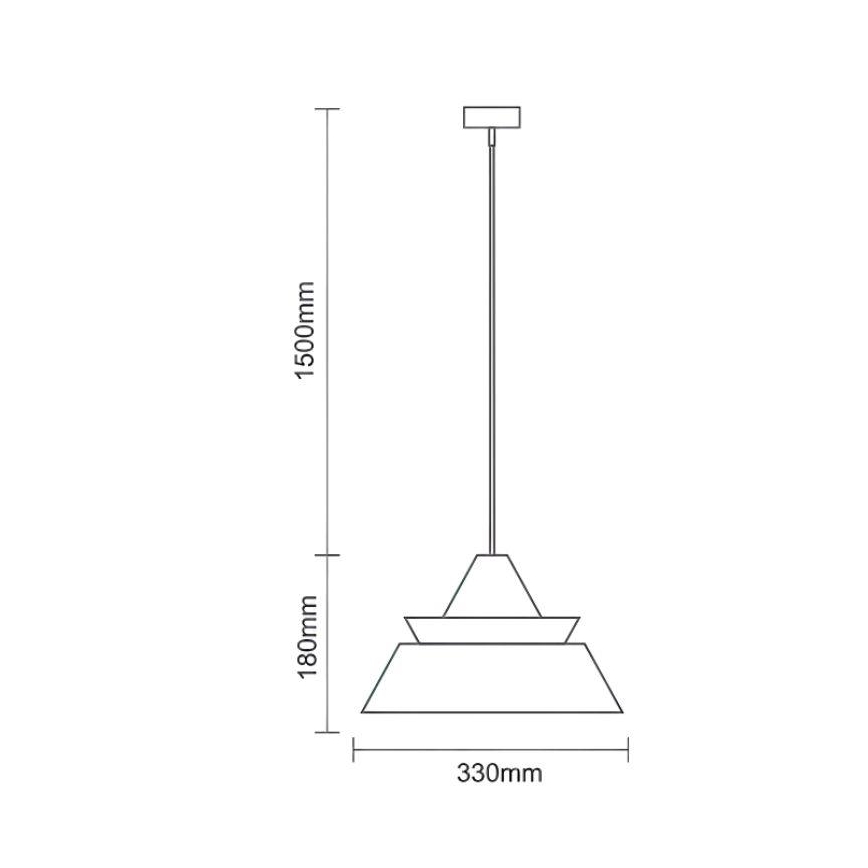 Täyspuinen riippuvalaisin johdolla, 1xE27/60W/230V, Ø 33 cm, tammi/pähkinäpuu/kumipuu