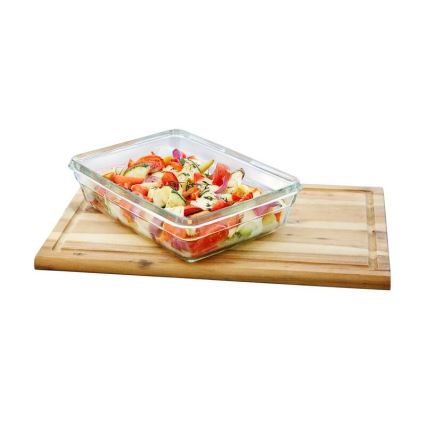 Tefal - 3 l MSEAL GLASS säilytysastia, punainen/lasinen