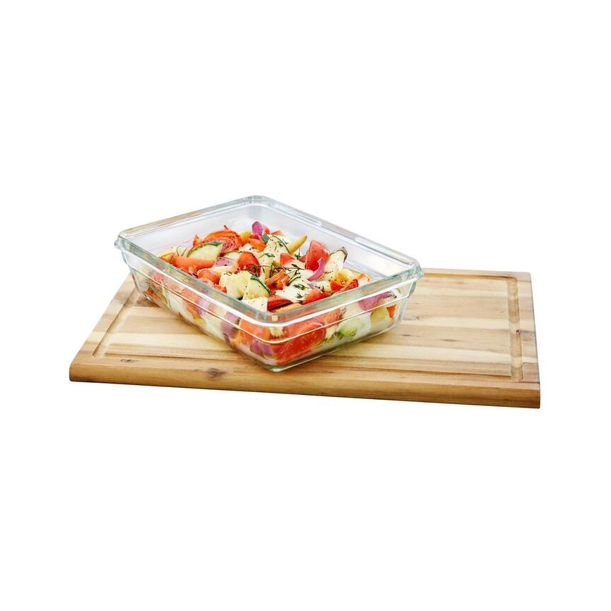 Tefal - 3 l MSEAL GLASS säilytysastia, punainen/lasinen