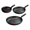 Tefal - 3-osainen paistinpannusetti DARK ESSENTIAL