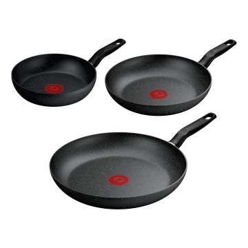 Tefal - 3-osainen pannusetti DARK ESSENTIAL
