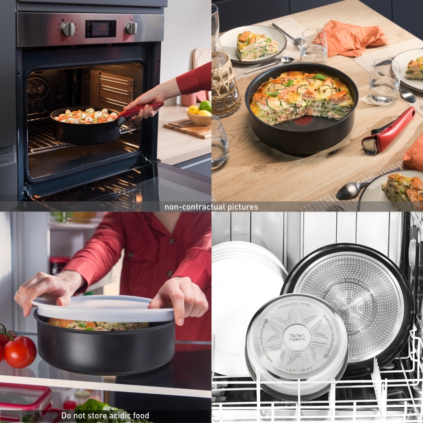 Tefal - 3-osainen pannusetti INGENIO INTENS' CERAM