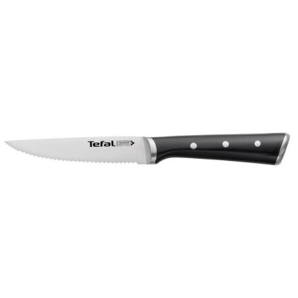 Tefal - 4 kpl ruostumattomia ICE FORCE pihviveitsiä, 11 cm, kiiltävä kromi/musta