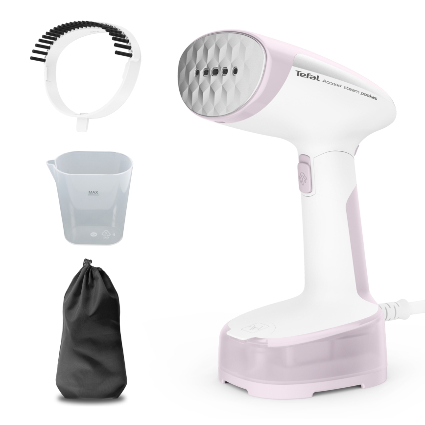 Tefal - ACCESS STEAM POCKET käsikäyttöinen vaatehöyrystin 1300W/230V vaaleanpunainen