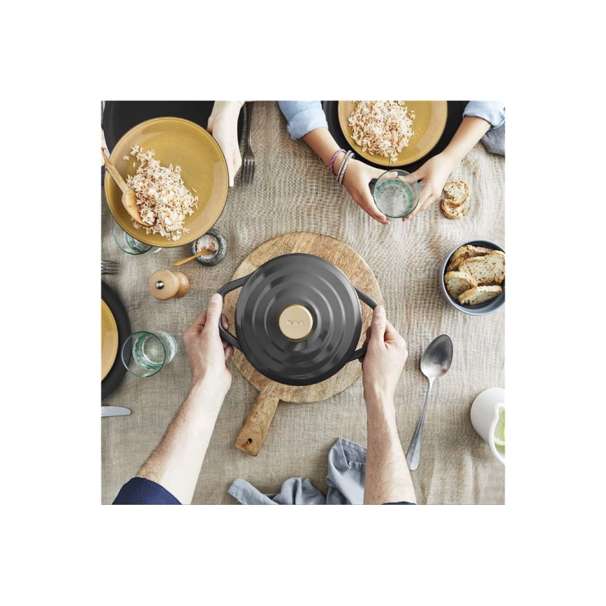 Tefal - Kattila kannella AIR 20 cm antrasiitti