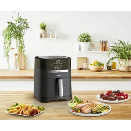 Tefal - Air Fryer 4,2 l EASY FRY&GRILL 2in1 1550W/230V musta