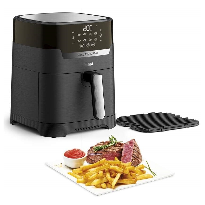 Tefal - Air Fryer 4,2 l EASY FRY&GRILL 2in1 1550W/230V musta