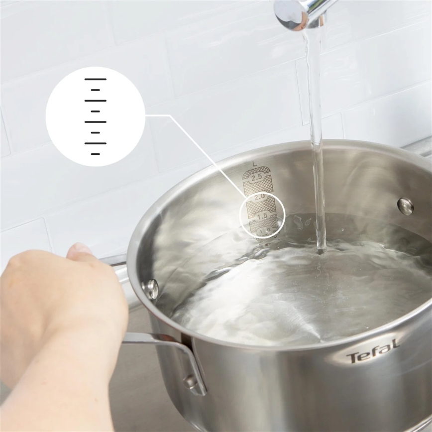 Tefal - DELICIOUS 3-osainen kattilasetti, ruostumatonta terästä