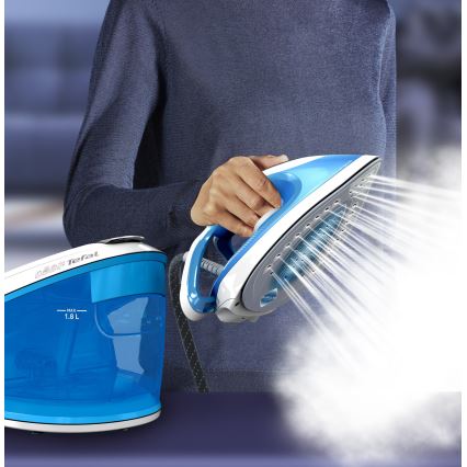 Tefal - Höyrygeneraattori EXPRESS AIRGLIDE 2800W/230V sininen