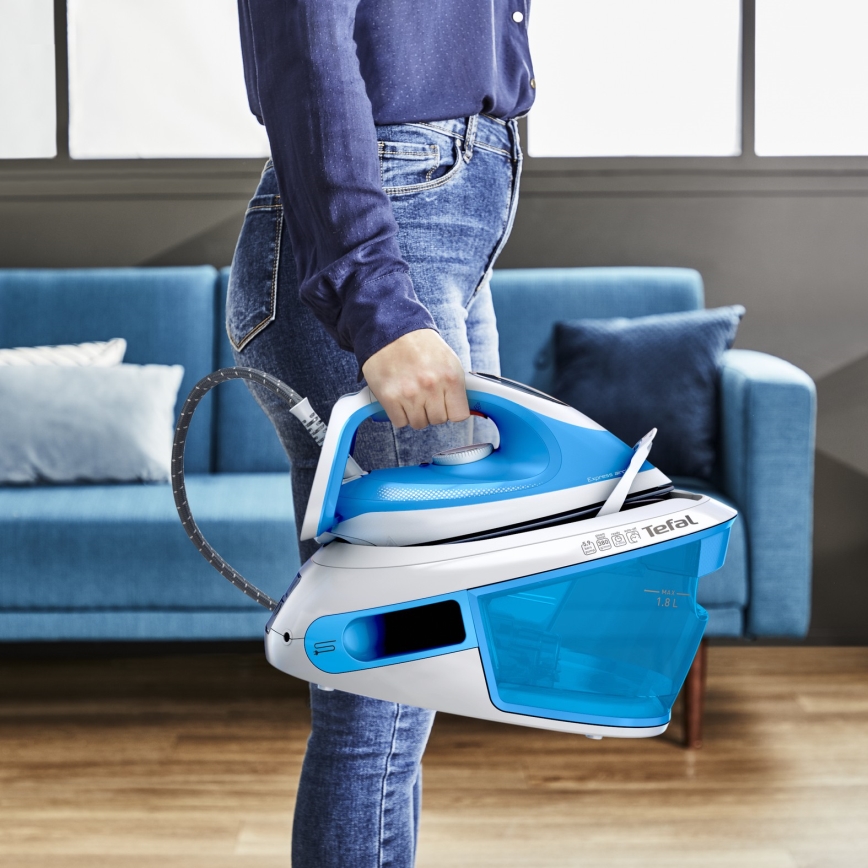 Tefal - Höyrygeneraattori EXPRESS AIRGLIDE 2800W/230V sininen