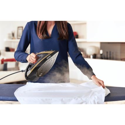Tefal - Höyrysilitysrauta ULTIMATE PURE 3000W/230V kulta/musta