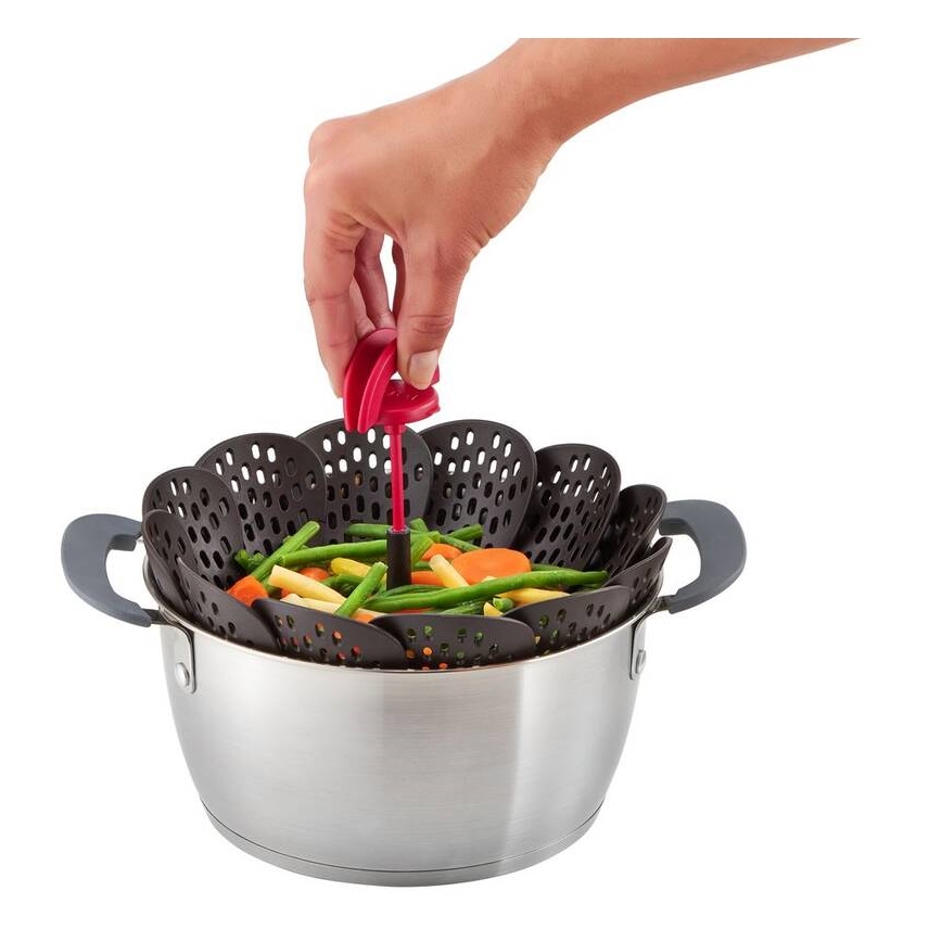 Tefal - Höyrytyskori INGENIO musta/punainen