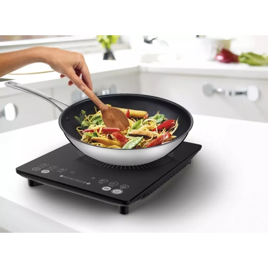 Tefal - Induktiokeitin EVERYDAY SLIM 2100W/230V musta