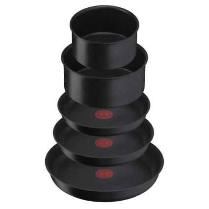 Tefal - 8-osainen astiasarja INGENIO BLACK STONE