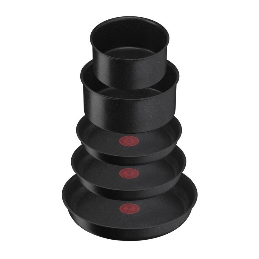 Tefal - 8-osainen astiasarja INGENIO BLACK STONE