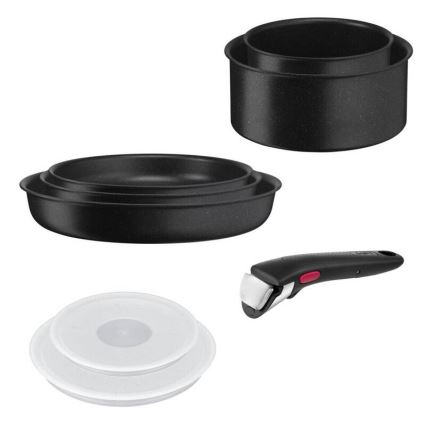 Tefal - 8-osainen astiasarja INGENIO BLACK STONE