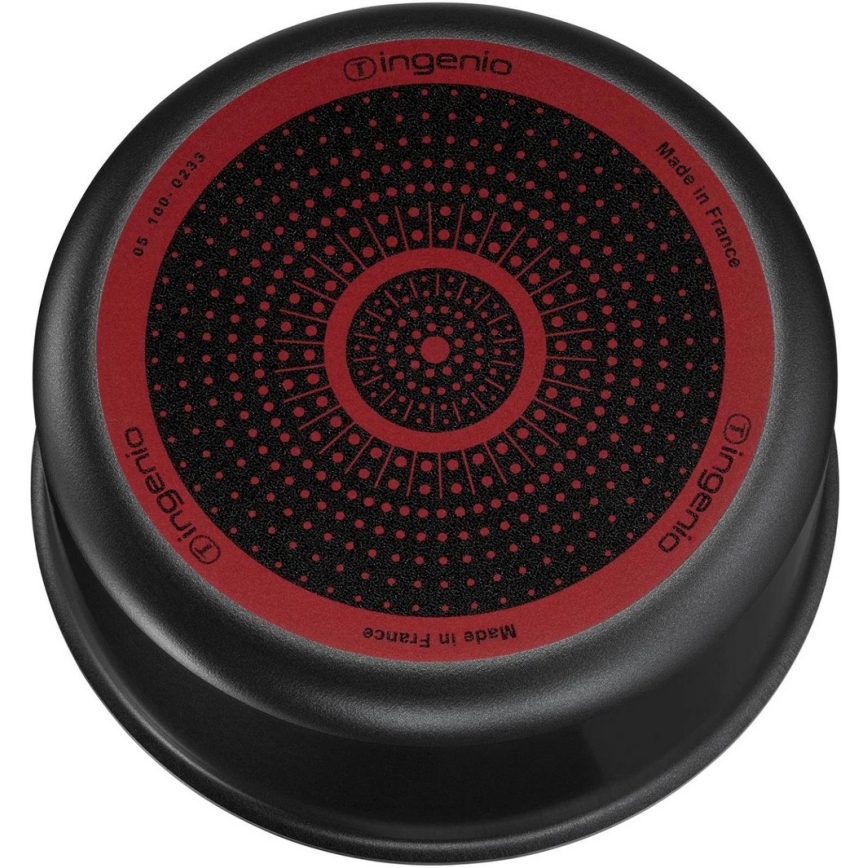 Tefal - 3-osainen astiasetti INGENIO EASY COOK & CLEAN MUSTA