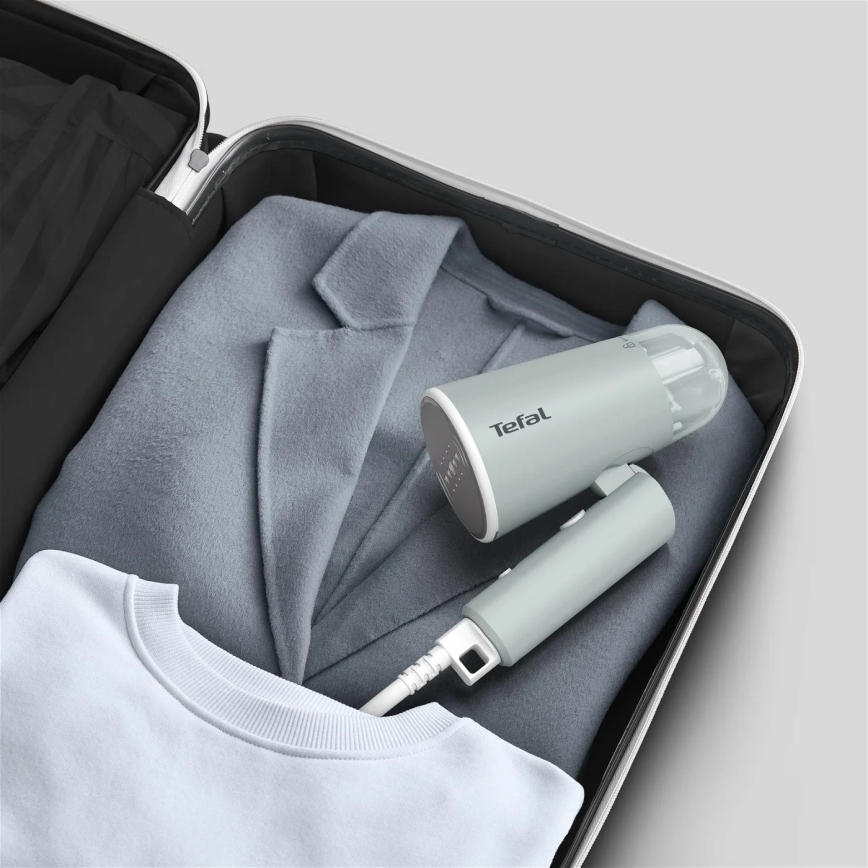 Tefal - Kädessä pidettävä vaatteiden höyrystin ORIGIN TRAVEL vihreä