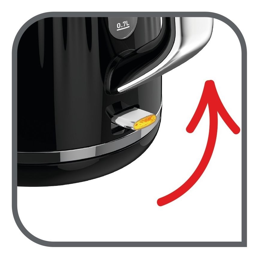 Tefal - Kattila LOFT 1,7 l 2400W/230V musta