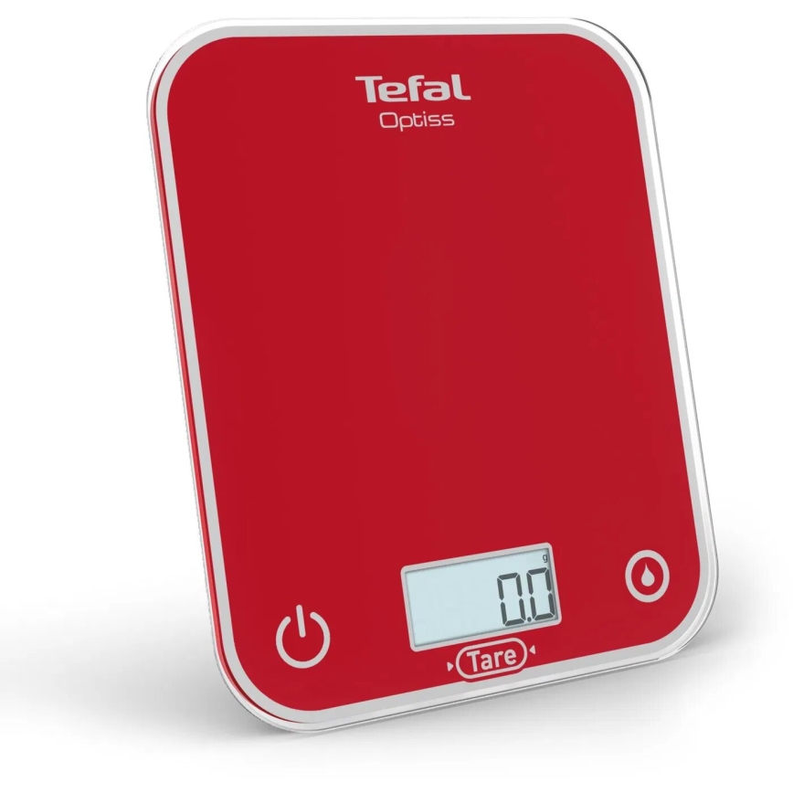 Tefal - Keittiövaaka OPTISS 2xAAA punainen