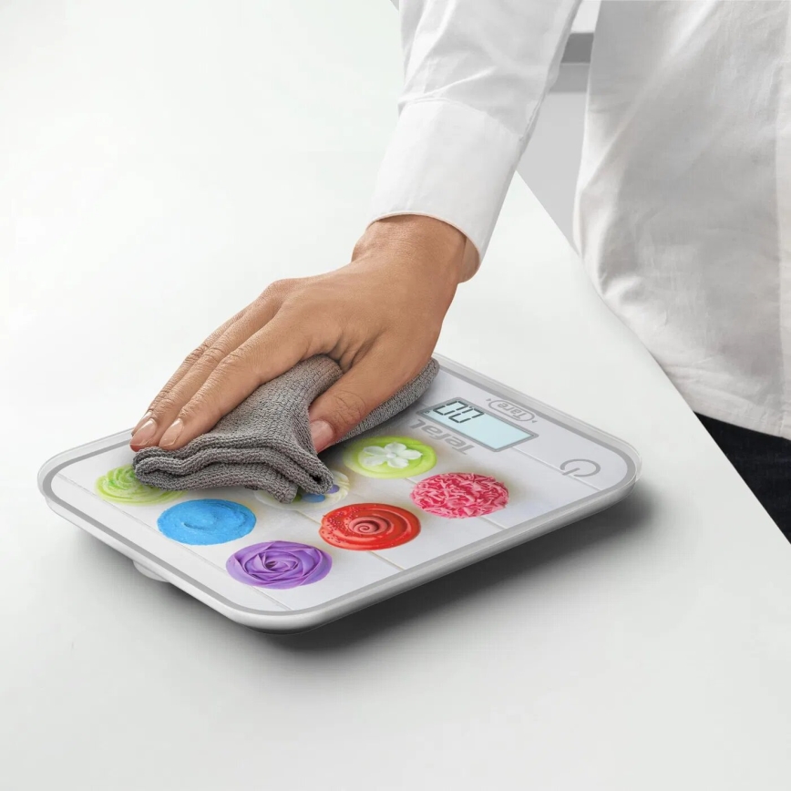 Tefal - Keittiövaaka OPTISS 2xAAA värikäs