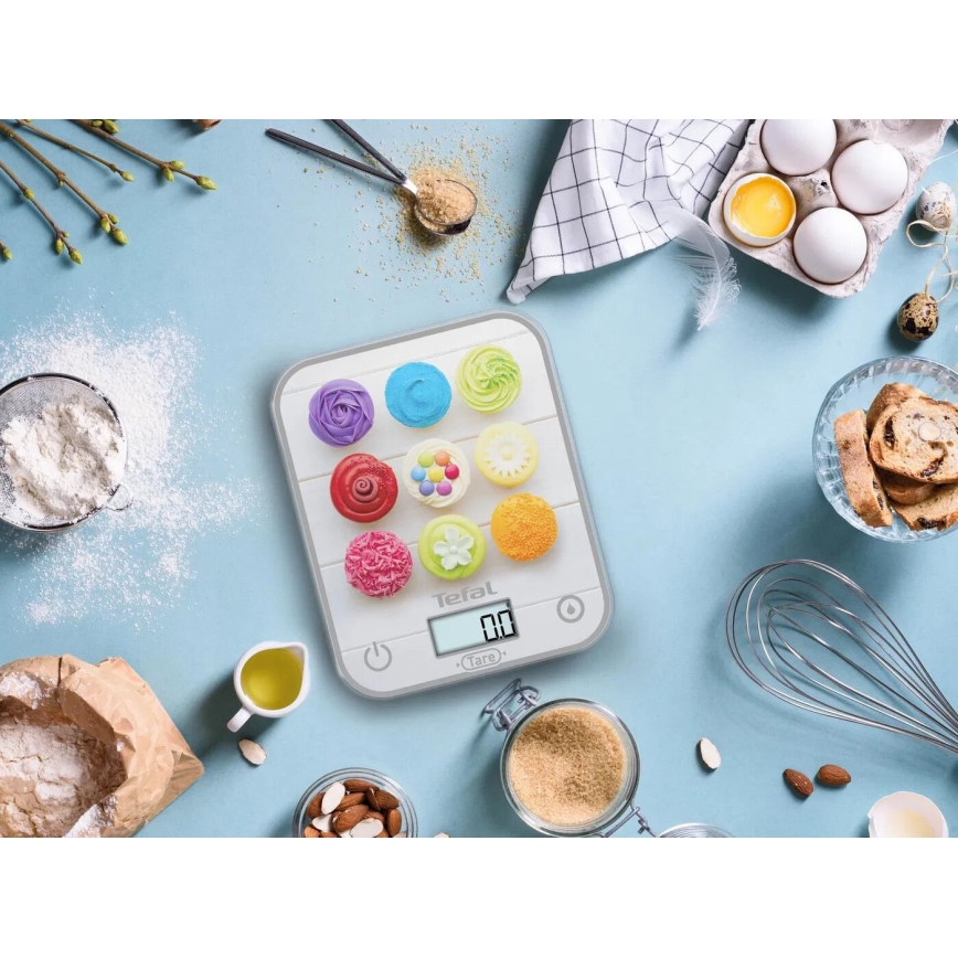 Tefal - Keittiövaaka OPTISS 2xAAA värikäs