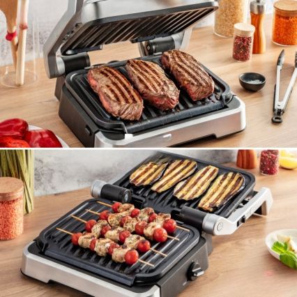 Tefal - Kontaktigrilli OPTIGRILL 4-in-1 2100W/230V ruostumaton teräs