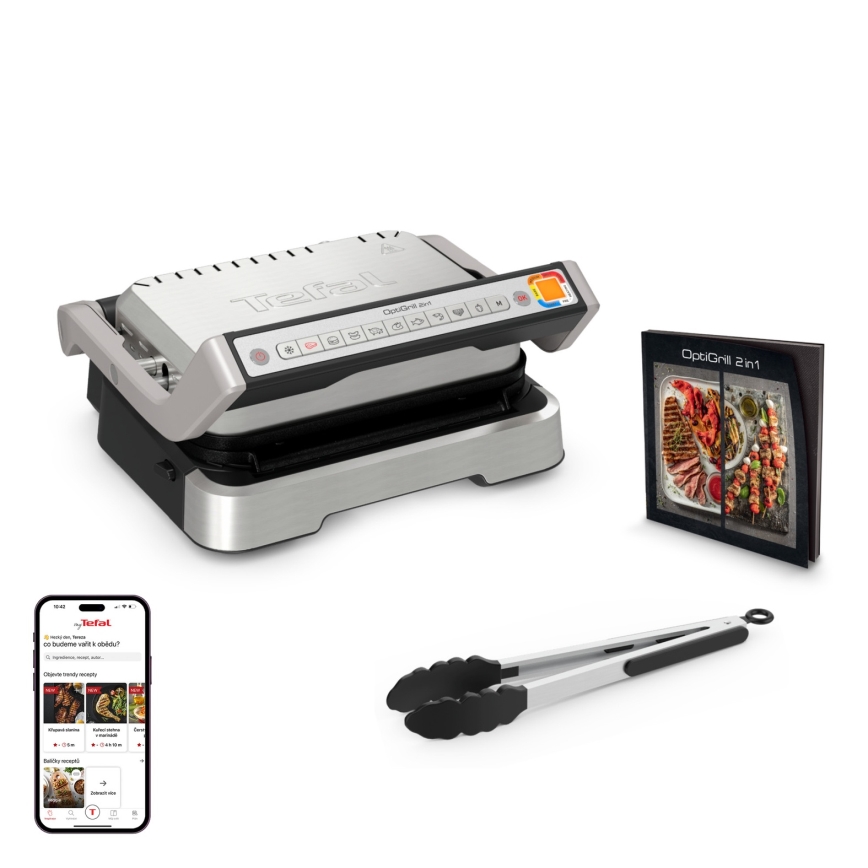 Tefal - Kontaktigrilli OPTIGRILL 4-in-1 2100W/230V ruostumaton teräs