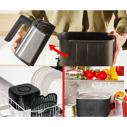 Tefal - Kuumailmafriteeraaja 5 l EASY FRY SILENCE 10-in-1 1400-1670W/230V