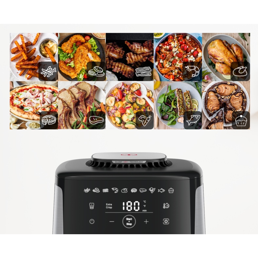 Tefal - Kuumailmafriteeraaja 5 l EASY FRY SILENCE 10-in-1 1400-1670W/230V
