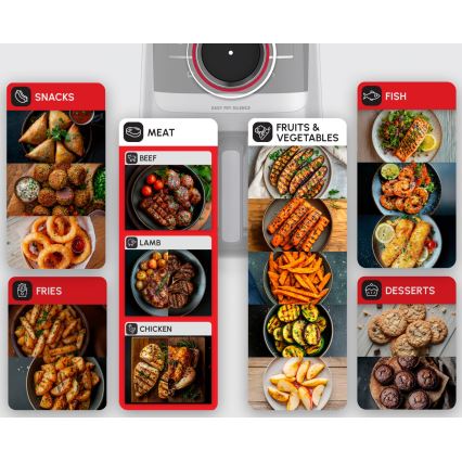 Tefal - Kuumailmafriteerauslaite 5 l EASY FRY SILENCE SMART 1400-1670W/230V