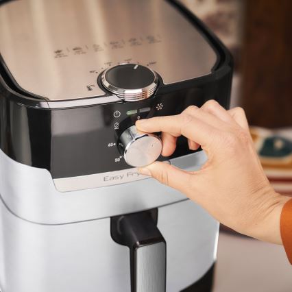 Tefal - Kuumailmapaistaja 4,2 l EASY FRY&GRILL 2-in-1 1550W/230V ruostumaton teräs