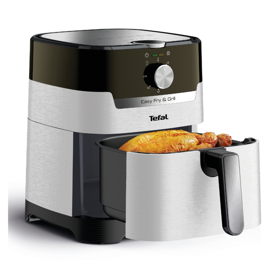 Tefal - Kuumailmapaistaja 4,2 l EASY FRY&GRILL 2-in-1 1550W/230V ruostumaton teräs