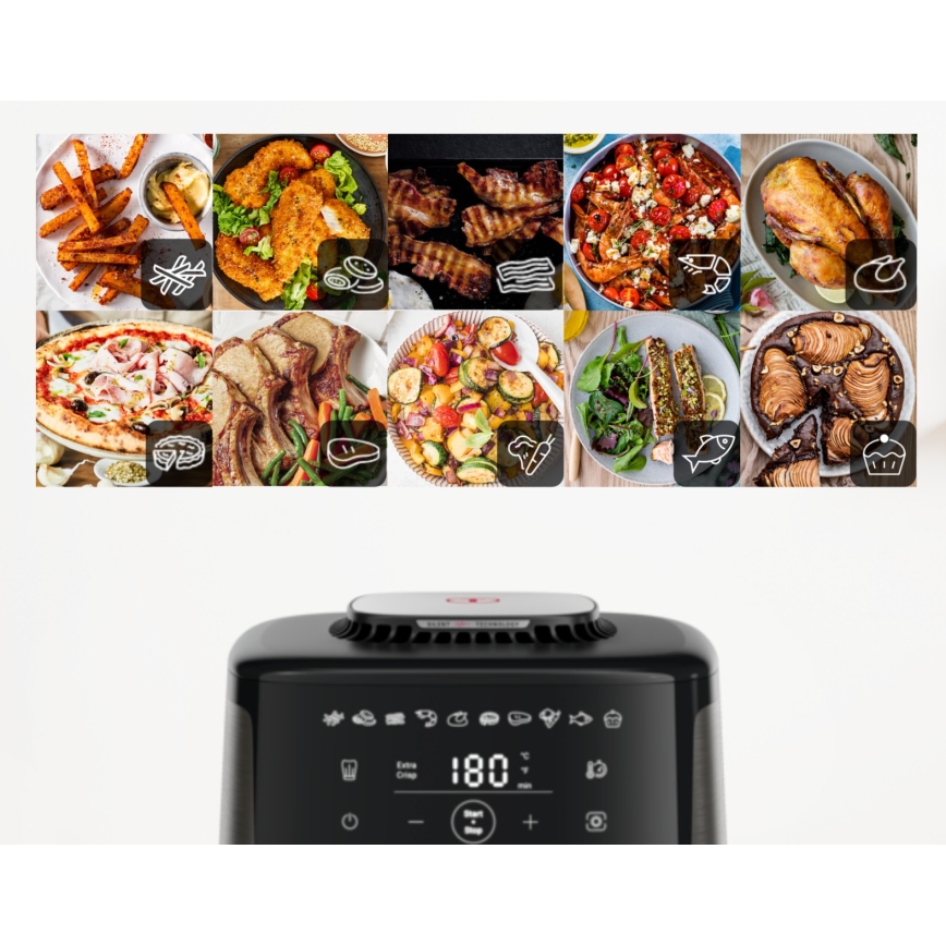 Tefal - Kuumailmapaistaja 5 l EASY FRY SILENCE COAL 1400-1670W/230V