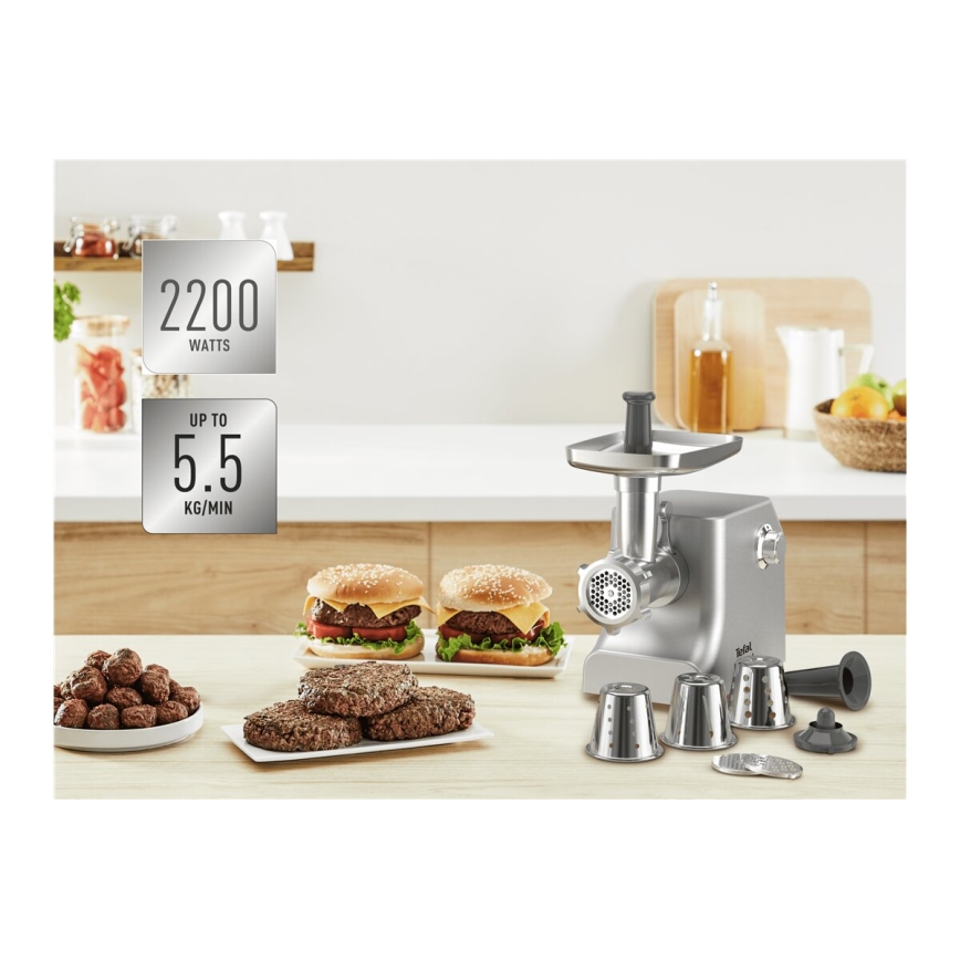 Tefal - Lihamylly 8in1 2200W/230V hopea