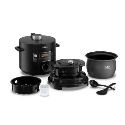 Tefal - Monitoiminen sähköinen painekeitin 7,6 l 1200W/230V musta