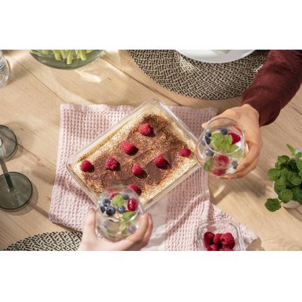 Tefal - MSEAL GLASS 2 l ruokasäilytysastia, punainen/lasi
