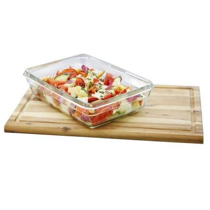 Tefal - MSEAL GLASS 2 l ruokasäilytysastia, punainen/lasi