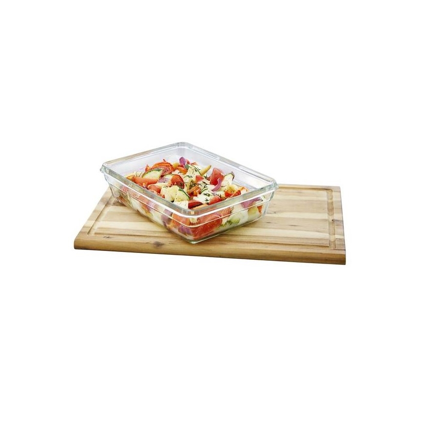 Tefal - MSEAL GLASS 2 l ruokasäilytysastia, punainen/lasi