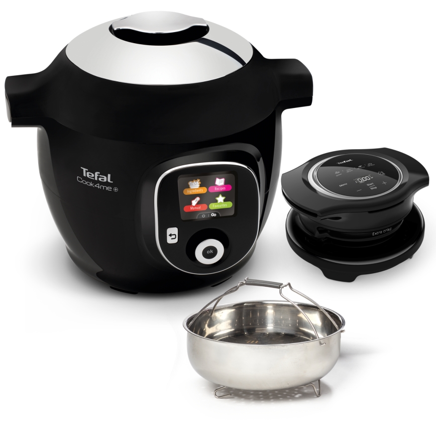 Tefal - Monitoiminen sähköinen painekeitin tarvikkeineen 6 l 1600W/230V musta