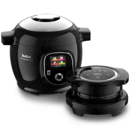 Tefal - Monitoiminen sähköinen painekeitin tarvikkeineen 6 l 1600W/230V musta
