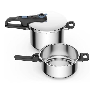 Tefal - Painekattila setti 4/6 l SECURE TRENDY ruostumaton teräs
