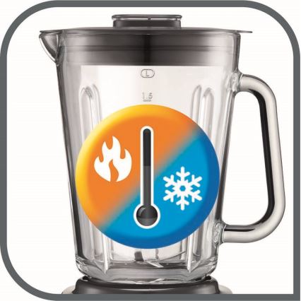 Tefal - Pöytäsekoitin 2 l PERFECTMIX+ 1200W/230V mattakromi/musta