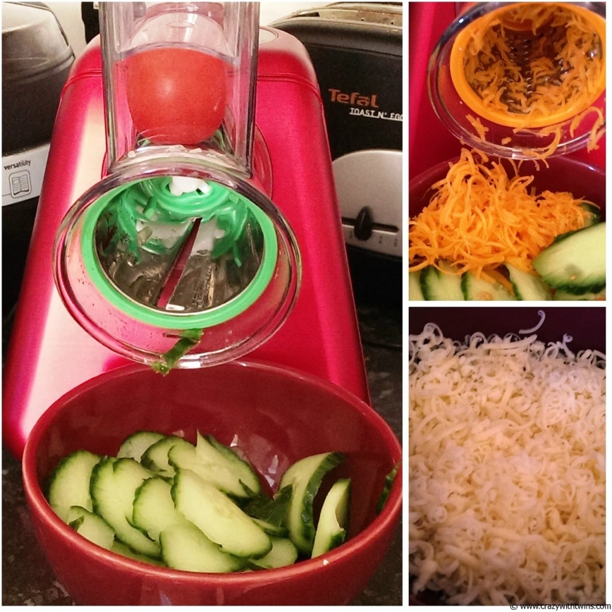 Tefal - Raastin ja leikkuri FRESH EXPRESS PLUS 200W/230V punainen/valkoinen