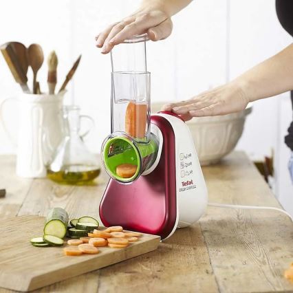 Tefal - Raastin ja leikkuri FRESH EXPRESS PLUS 200W/230V punainen/valkoinen