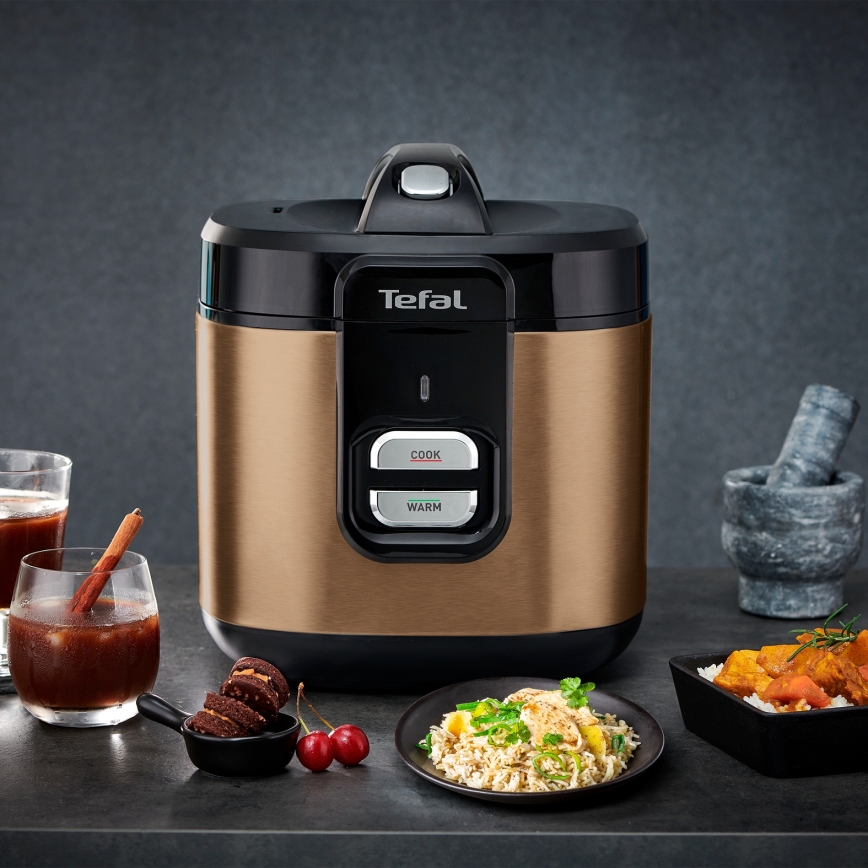 Tefal - Riisikeitin COPPERTINTO 600 W / 230 V, 2 l, kuparinvärinen