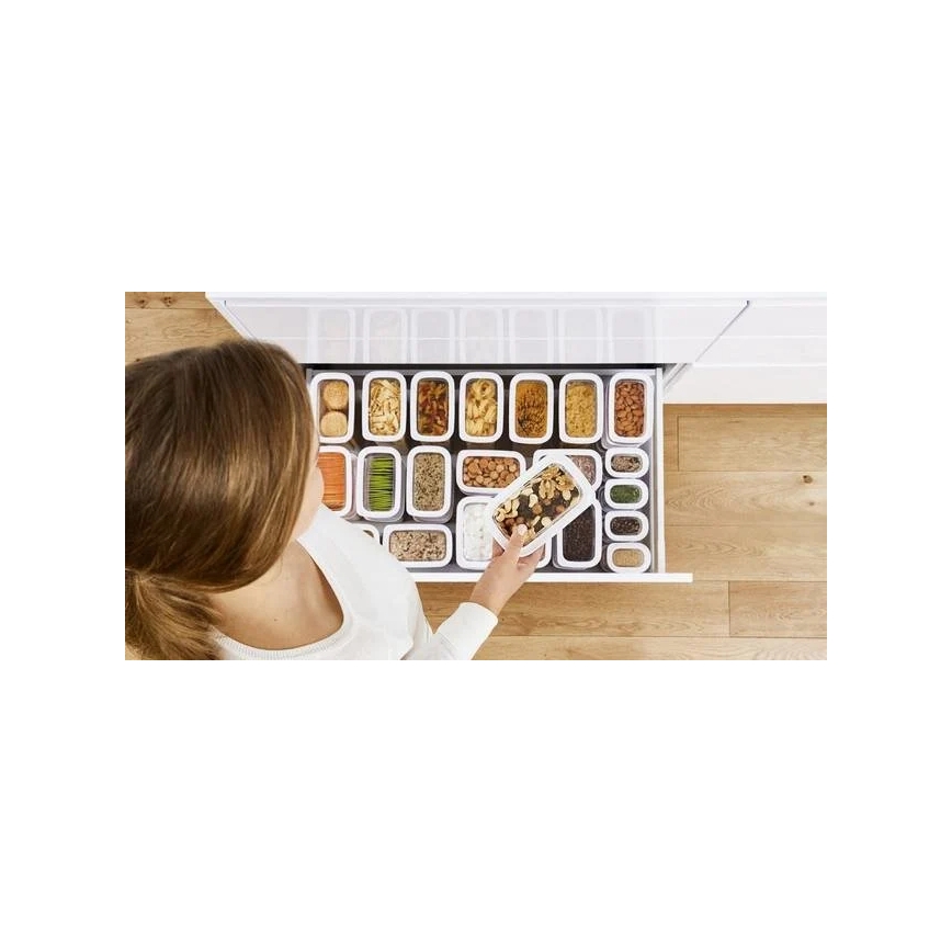 Tefal - Ruokasäiliö 0,45 l OPTIMA valkoinen/läpinäkyvä