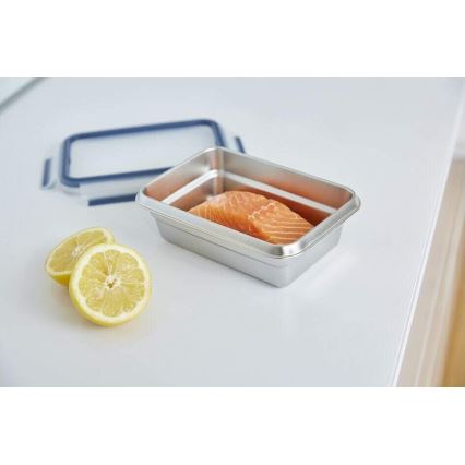 Tefal - Ruokasäiliö 0,8 l MSEAL STEEL sininen/ruostumaton