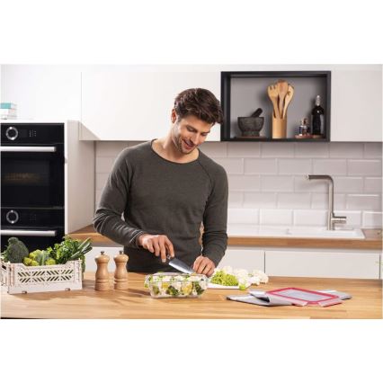 Tefal - Ruokasäiliö 1,3 l MSEAL GLASS punainen/lasi