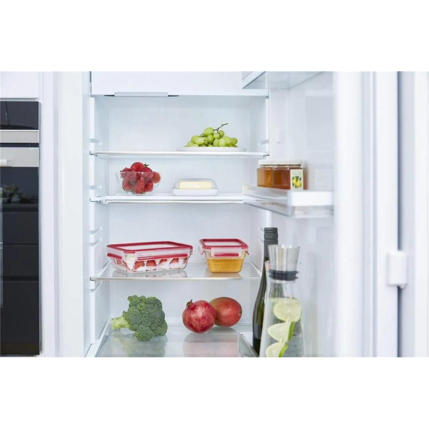 Tefal - Ruokasäiliö 1,3 l MSEAL GLASS punainen/lasi